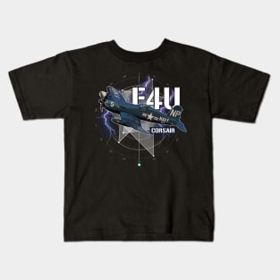 F4U Corsair Pilot Gift WW2 Warbird Kids T-Shirt